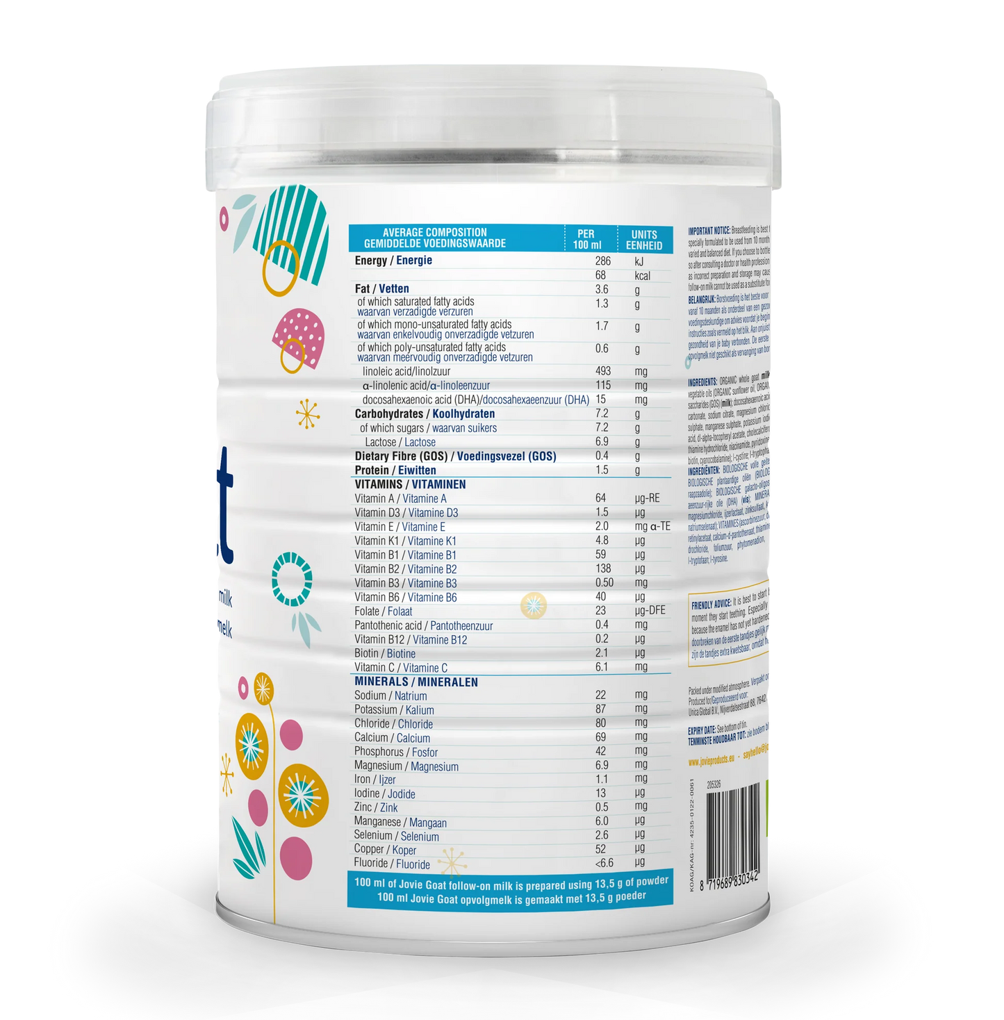 Jovie Bio-Ziegenmilch (Stufe 3)
