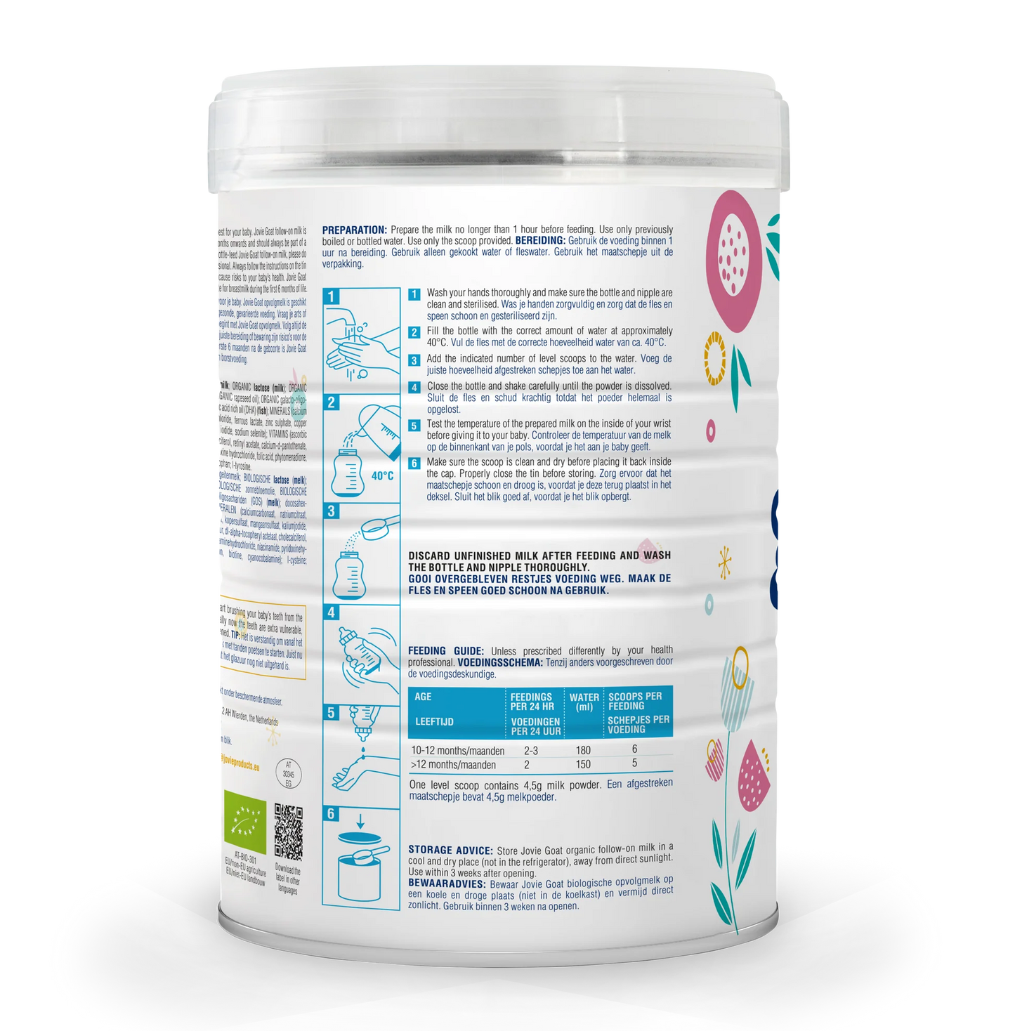Leche de cabra orgánica Jovie (Etapa 3)