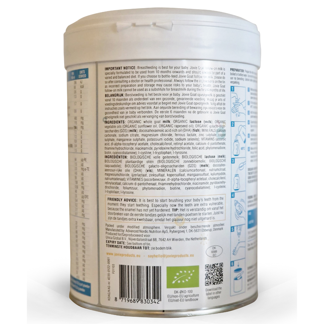 Jovie Organic Goat Milk Formula (Stage 3)