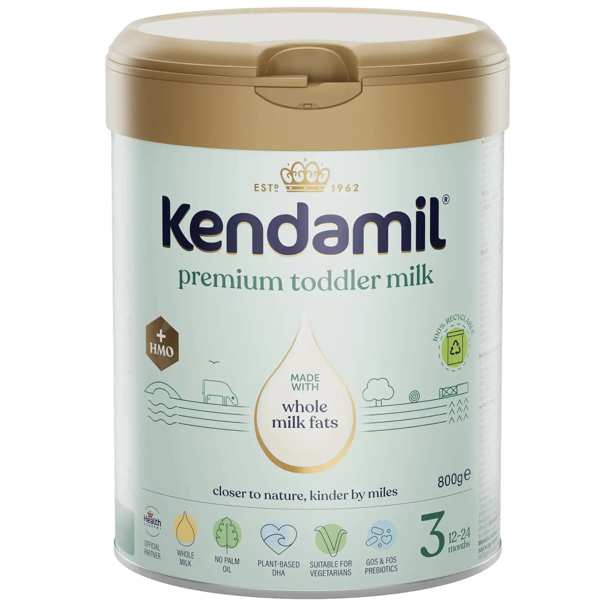Kendamil Premium Stage 3 HMO+ Toddler Milk 800g